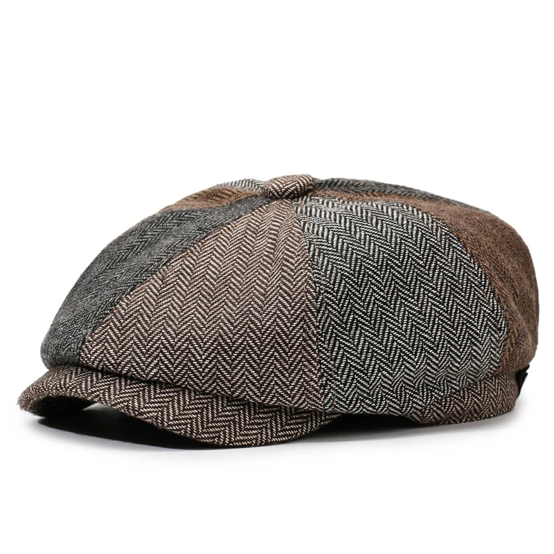 Unisex Newsboy Hat Retro Cotton Beret Flat Cap