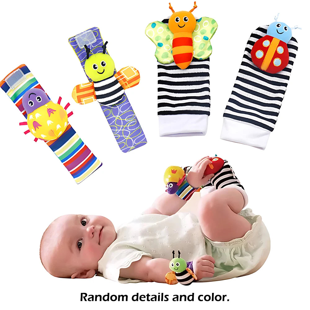 Baby Rattle Socks – Wrist Rattle & Foot Finder Toy Set
