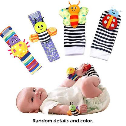 Baby Rattle Socks – Wrist Rattle & Foot Finder Toy Set