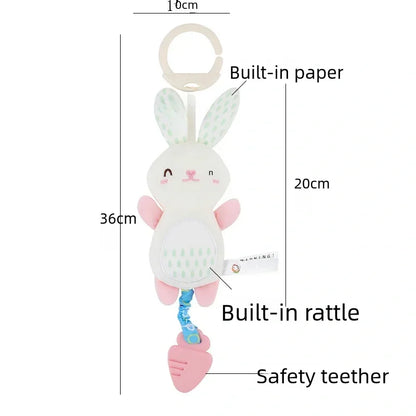 Baby Rattle Toy Soft Animal Sensory Hand Grip Toy