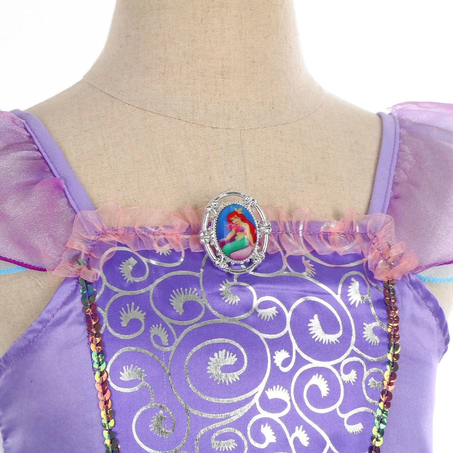 Little Mermaid Princess Costume Ariel Dress for Girls
