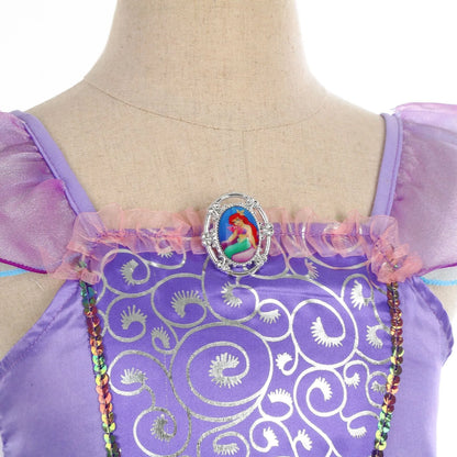 Little Mermaid Princess Costume Ariel Dress for Girls