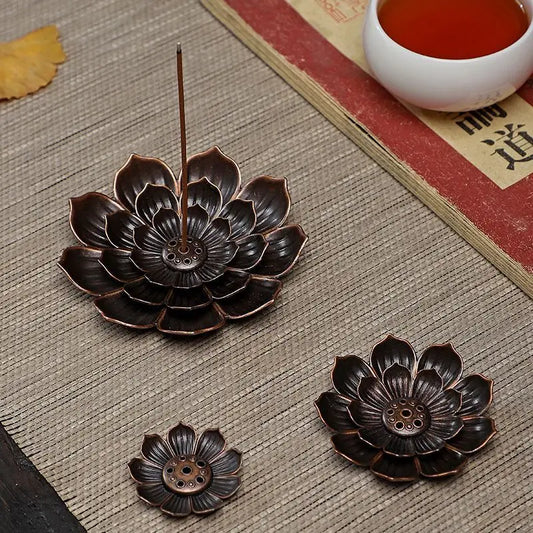 Lotus Incense Burner Metal Incense Stick Holder Plate