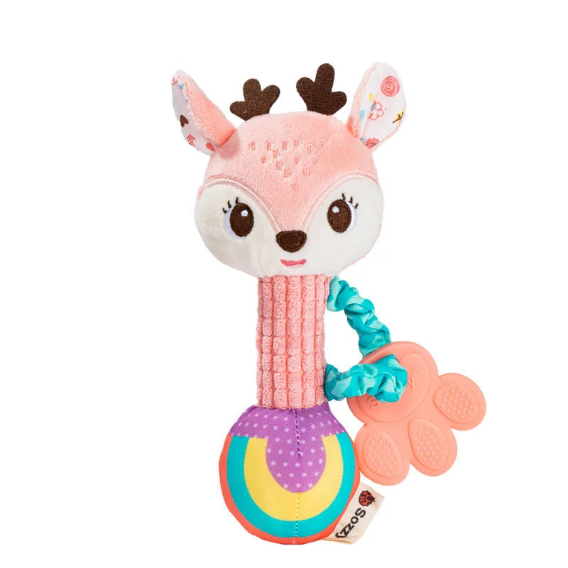 Soft Animal Baby Rattle Hand Grip Sensory Toy