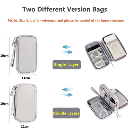Electronic Cable Organizer Bag Waterproof Travel Storage Case