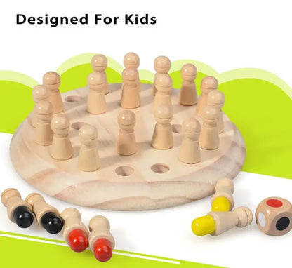 Wooden Memory Match Game Montessori Color Learning Toy
