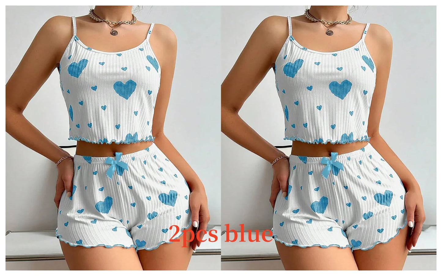 Women's Pajama Set 2 Piece Tank Top & Shorts Sleepwear