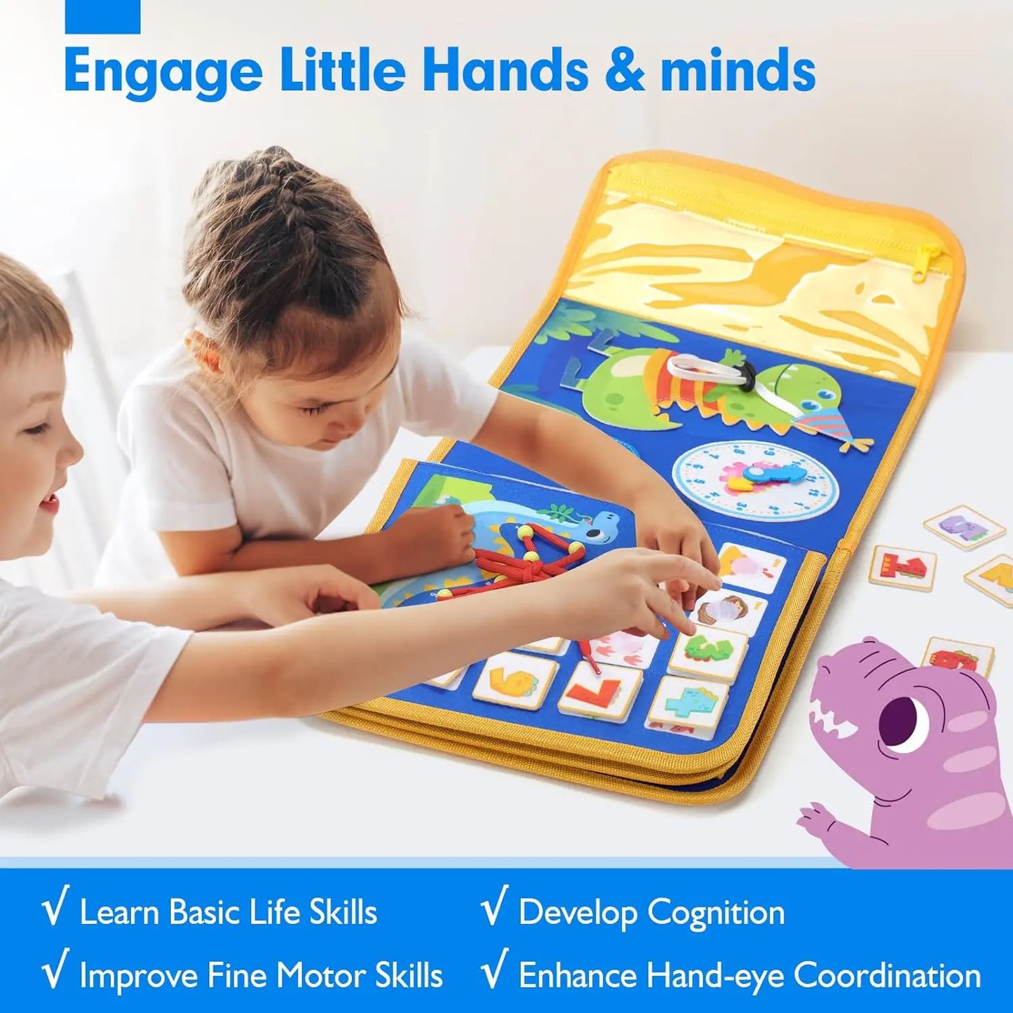 Toddler Busy Board Backpack Montessori Learning Activity Toy