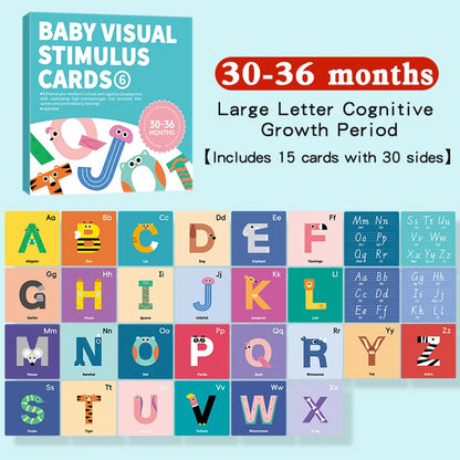 Baby Visual Stimulation Cards Montessori High Contrast Flash Cards