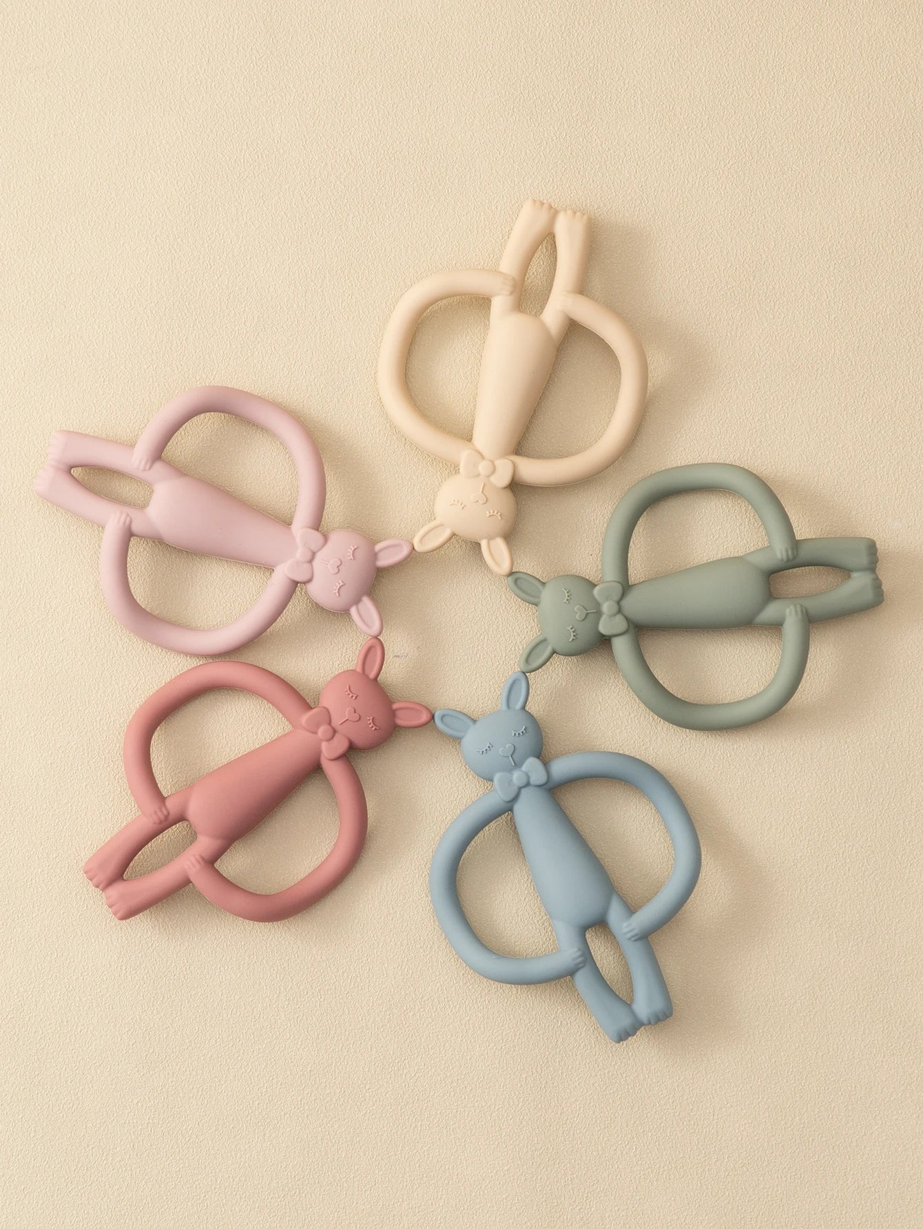 Silicone Baby Teether Rabbit Teething Toy for Infants