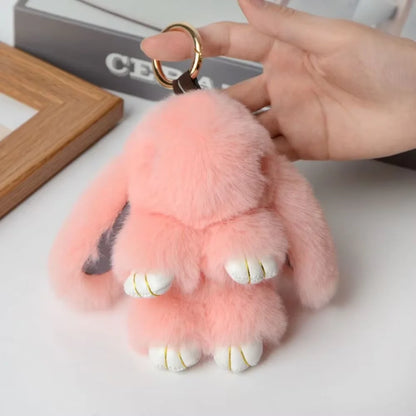 Bunny Keychain – Plush Rabbit Bag Charm with Bow