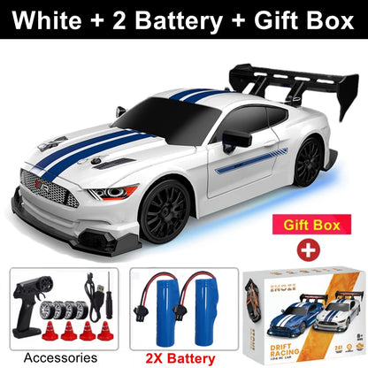1:24 4WD RC Drift Car with LED Lights – High Speed Remote Control Racing Car