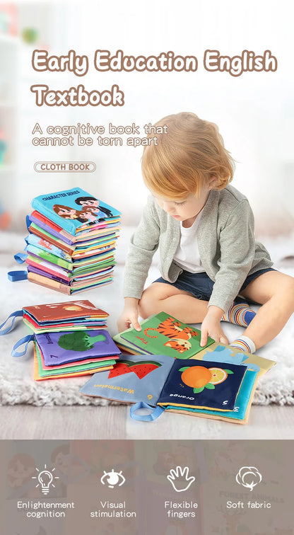 Soft Baby Cloth Book Montessori Sensory Learning Toy