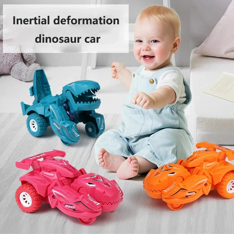 2-in-1 Dinosaur Transforming Car Toy for Kids