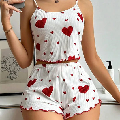 Women's Pajama Set 2 Piece Tank Top & Shorts Sleepwear
