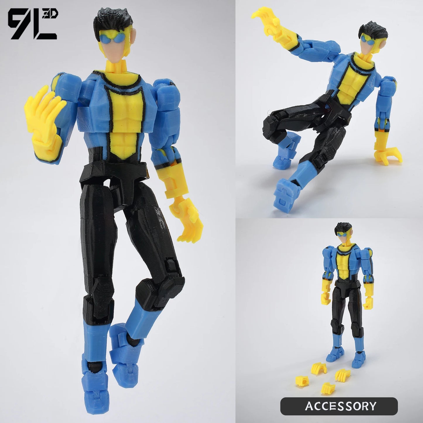 Invincible Boy Action Figure 14cm 3D Printed Multi Jointed Model