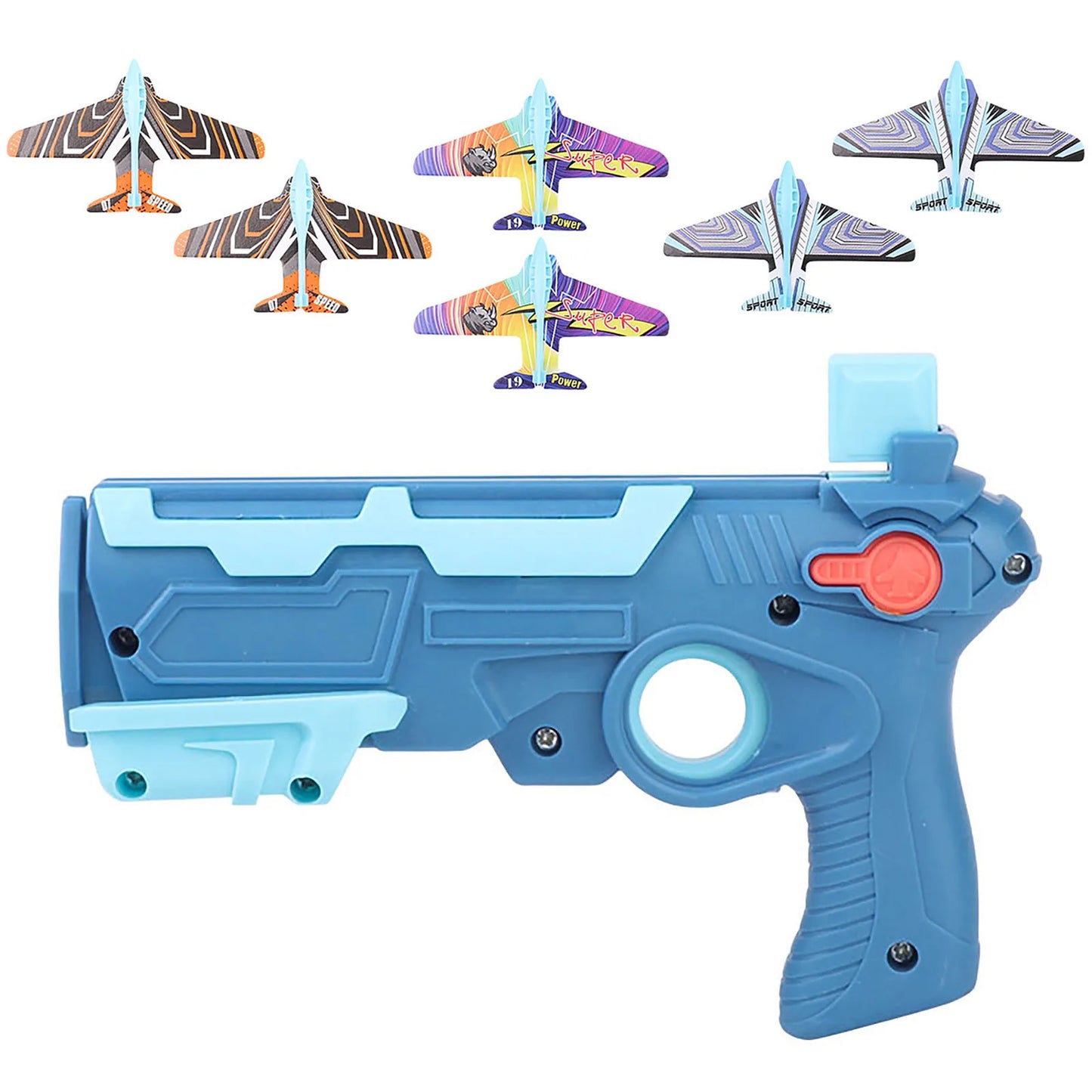 Airplane Launcher Toy Set with Foam Glider Planes