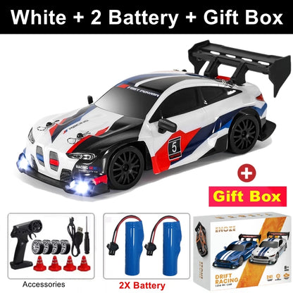 1:24 4WD RC Drift Car with LED Lights – High Speed Remote Control Racing Car