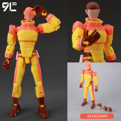 14cm Multi Jointed Action Figure 3D Printed Poseable Collectible Toy