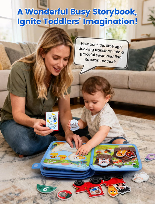 3D Farm Busy Board Montessori Felt Quiet Book for Toddlers