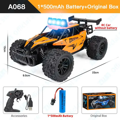 ZWN 1:16 RC Off-Road Car with LED Lights – 2.4GHz Remote Control Climbing Vehicle