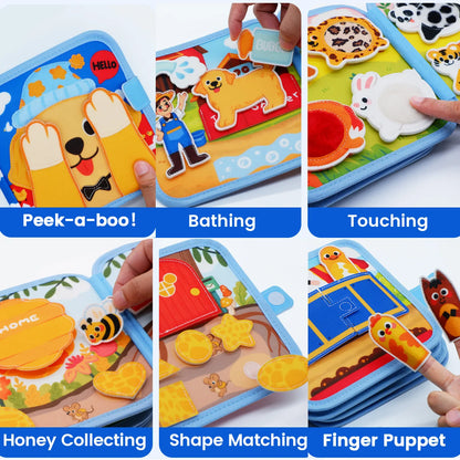 3D Farm Busy Board Montessori Felt Quiet Book for Toddlers