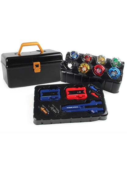 Metal Battle Tops Set with Launchers & Storage Box