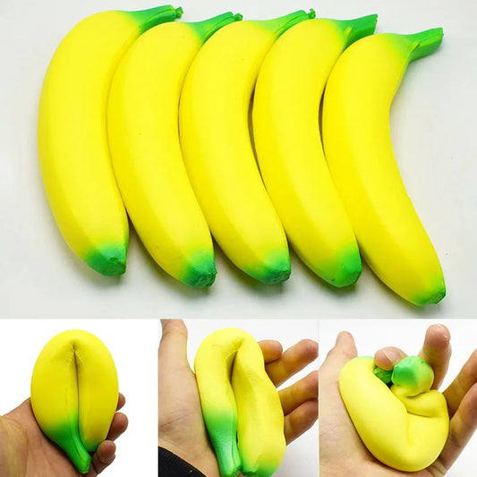 Banana Squishy Toy – Jumbo Slow Rising Stress Relief Squeeze Toy