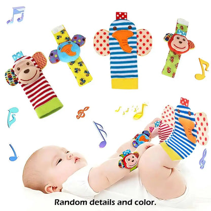 Baby Rattle Socks – Wrist Rattle & Foot Finder Toy Set