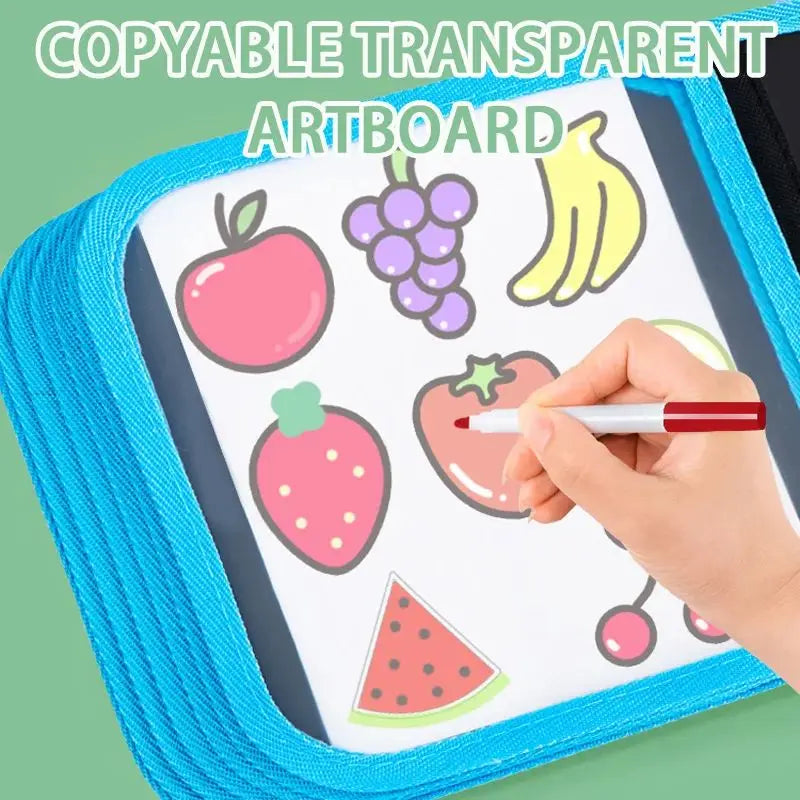 Reusable Doodle Book for Kids with 12 Watercolor Pens