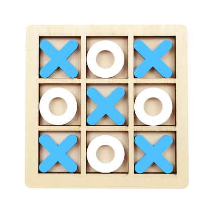 Wooden Tic Tac Toe Game Montessori XO Puzzle Board Toy