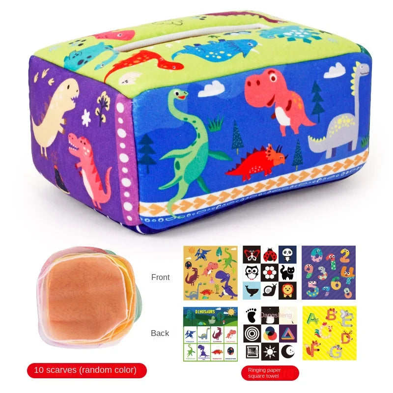 Magic Tissue Box Toy Montessori Sensory Learning Activity