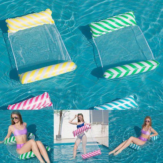 Floating Water Hammock – Foldable Inflatable Pool Float Lounger