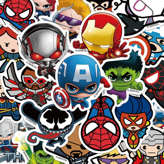 50PCS Cartoon Waterproof Stickers for Laptop Helmet & Skateboard