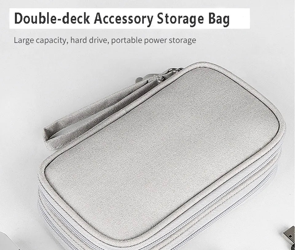 Electronic Cable Organizer Bag Waterproof Travel Storage Case