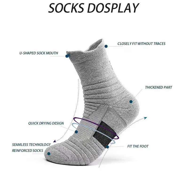 Anti Slip Soccer Socks Men Breathable Grip Sports Socks