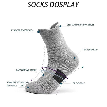 Anti Slip Soccer Socks Men Breathable Grip Sports Socks