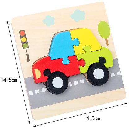 Wooden Animal Puzzle 3D Montessori Educational Toy