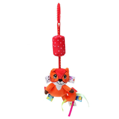 Baby Plush Rattle Toy with Teether Giraffe Zebra Handbell