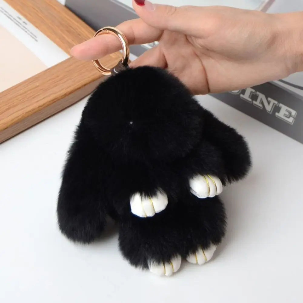 Bunny Keychain – Plush Rabbit Bag Charm with Bow