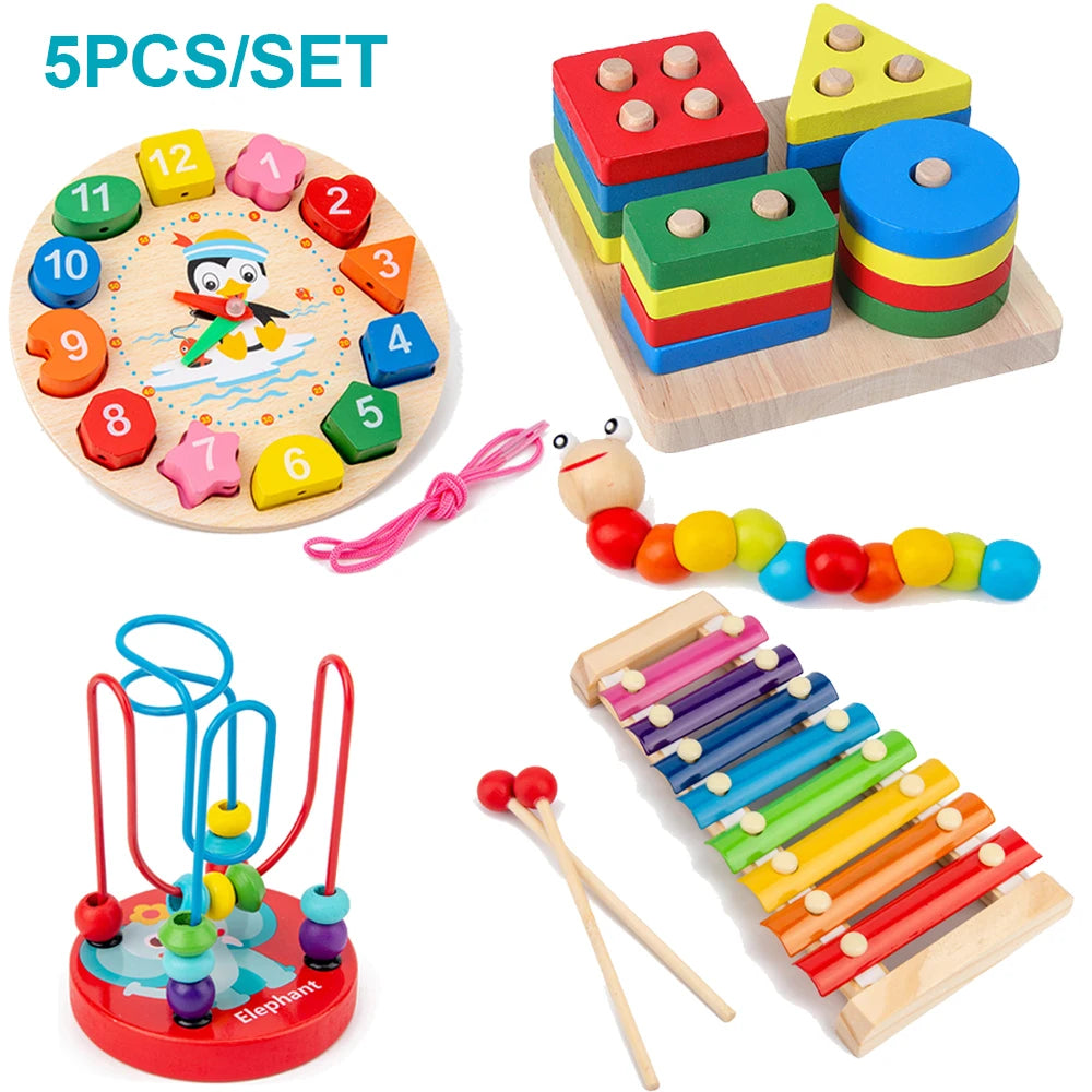 Montessori Wooden 3D Puzzle Toy for Early Learning