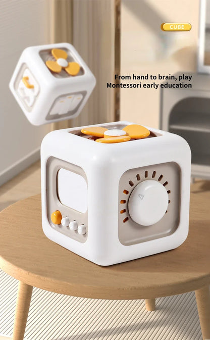 6-in-1 Montessori Activity Cube Sensory Busy Board Toy