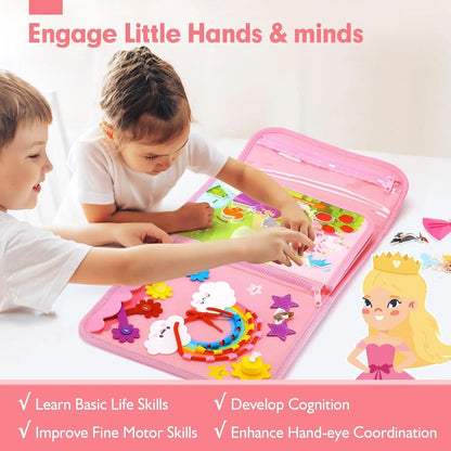 Toddler Busy Board Backpack Montessori Learning Activity Toy