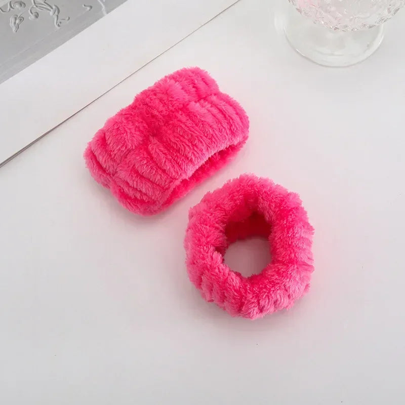 Makeup Headband – Soft Coral Fleece Face Wash Hair Band