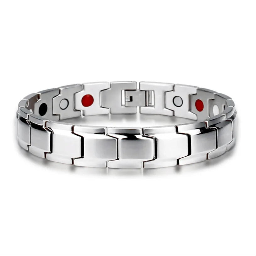 Stainless Steel Bangle Bracelet – Elastic Italian Charm Style