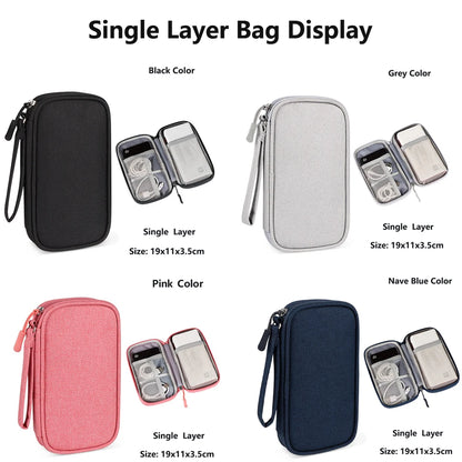 Electronic Cable Organizer Bag Waterproof Travel Storage Case