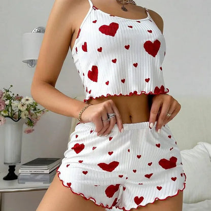 Women's Pajama Set 2 Piece Tank Top & Shorts Sleepwear