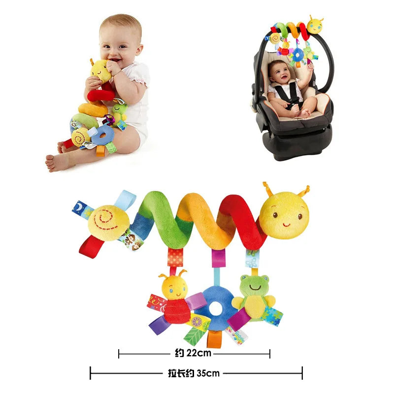 Baby Crib Spiral Toy Plush Stroller & Car Seat Rattle