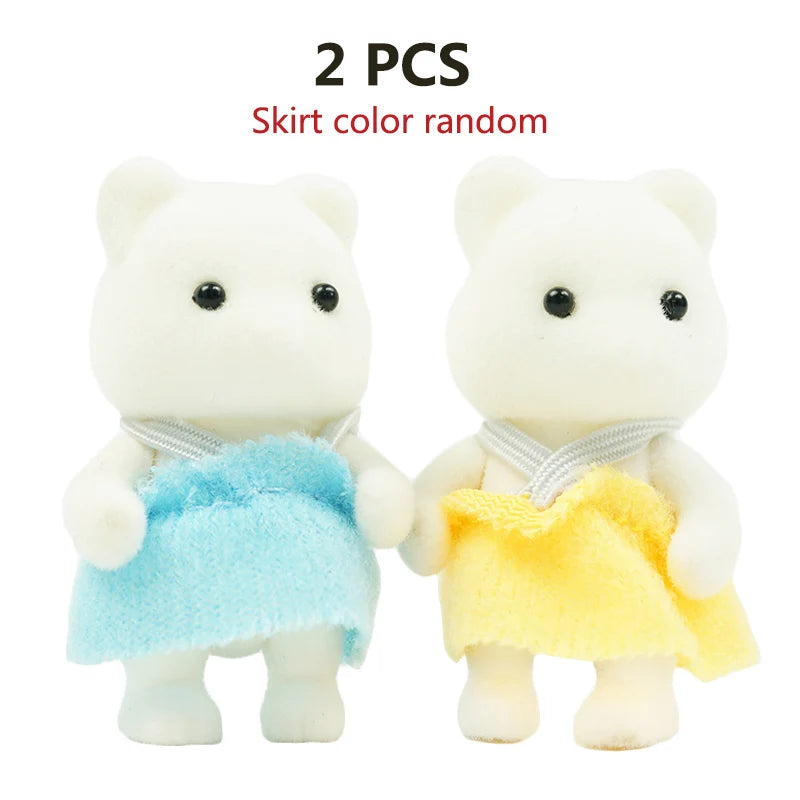 1:12 Mini Animal Doll Forest Family Dollhouse Figure