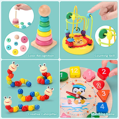 Wooden Baby Puzzles 3D Early Learning Educational Toy
